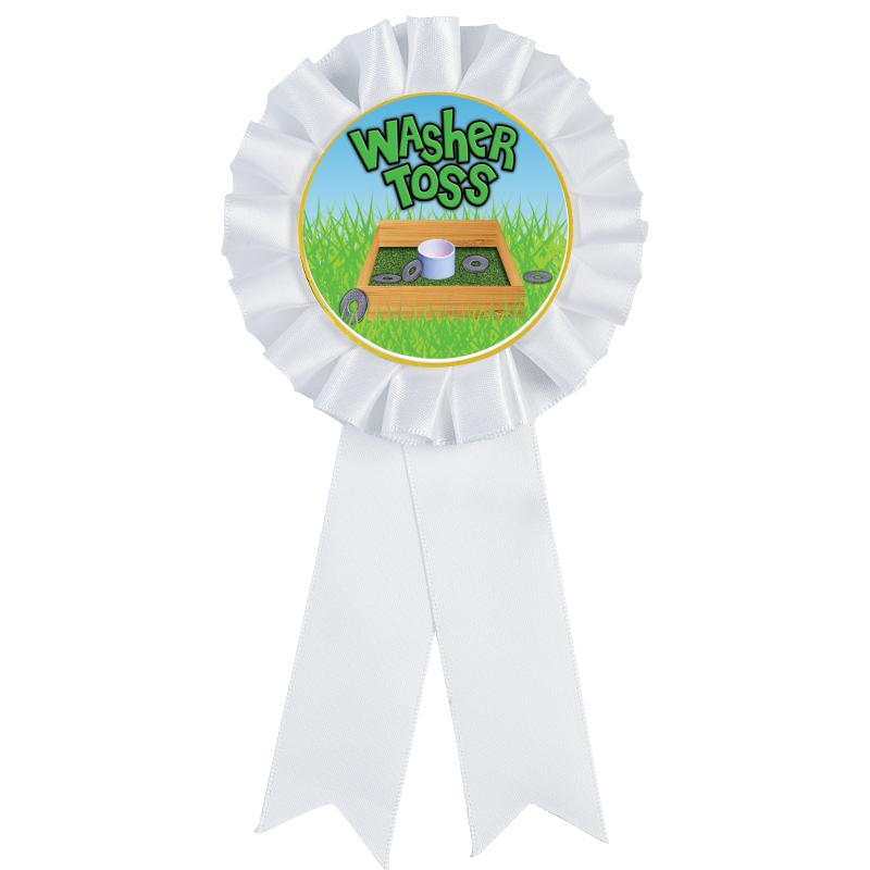 WHITE MYLAR ROSETTES