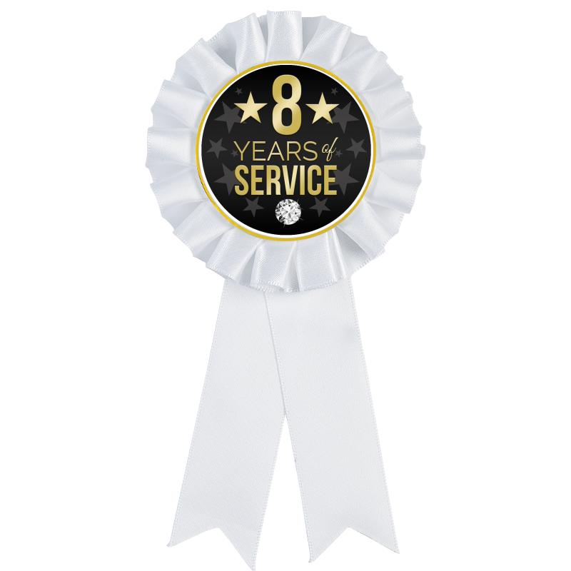 WHITE MYLAR ROSETTES