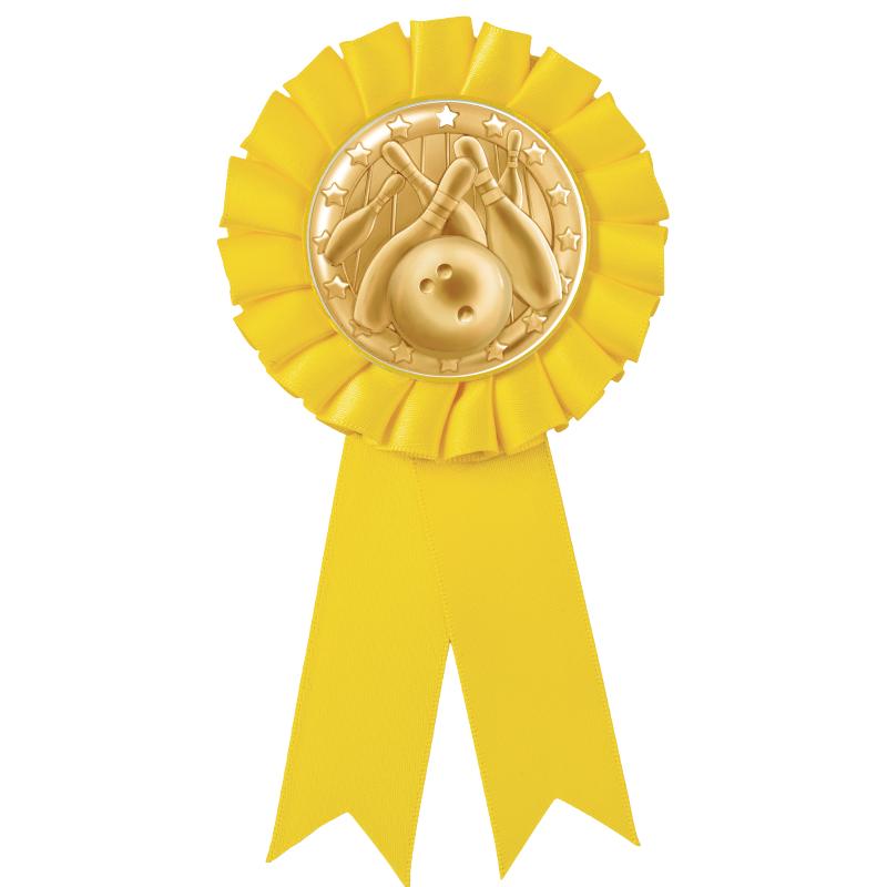 YELLOW MYLAR ROSETTES