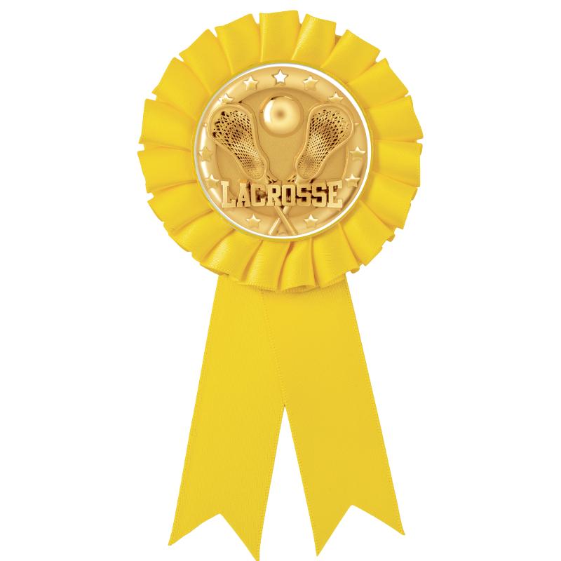 YELLOW MYLAR ROSETTES