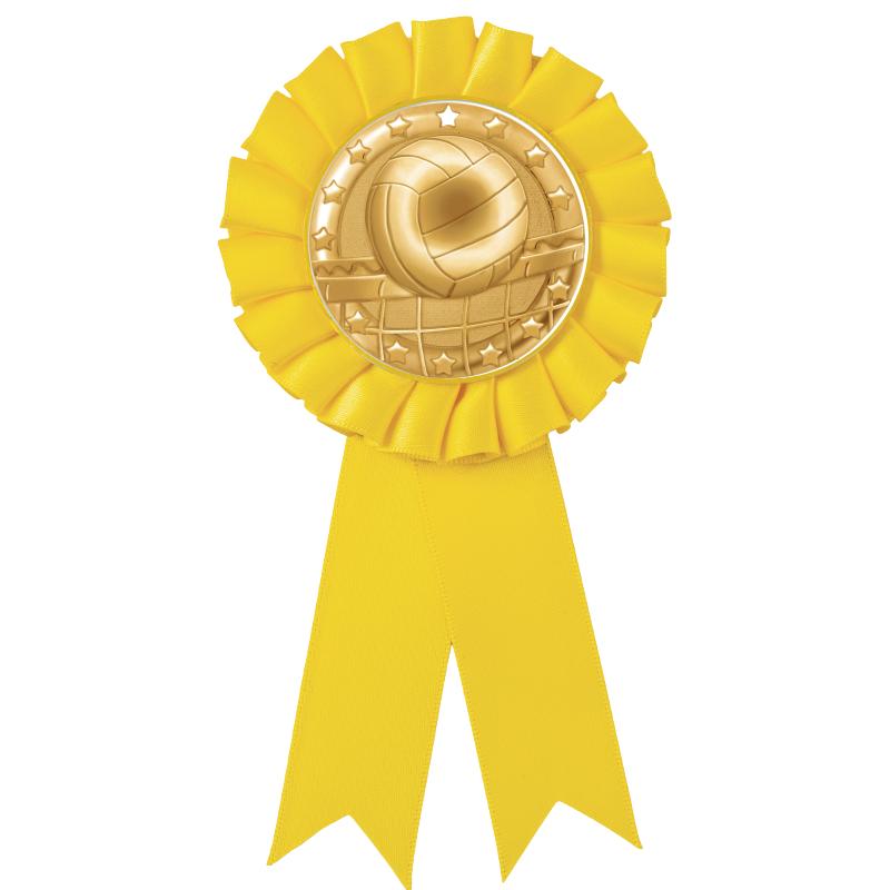YELLOW MYLAR ROSETTES