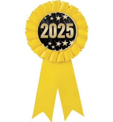 Yellow Rosette Ribbon