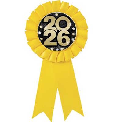 Yellow Rosette Ribbon