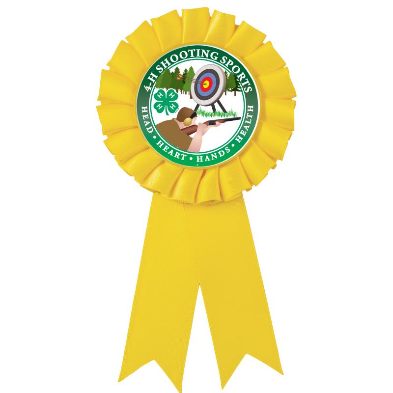 YELLOW MYLAR ROSETTES