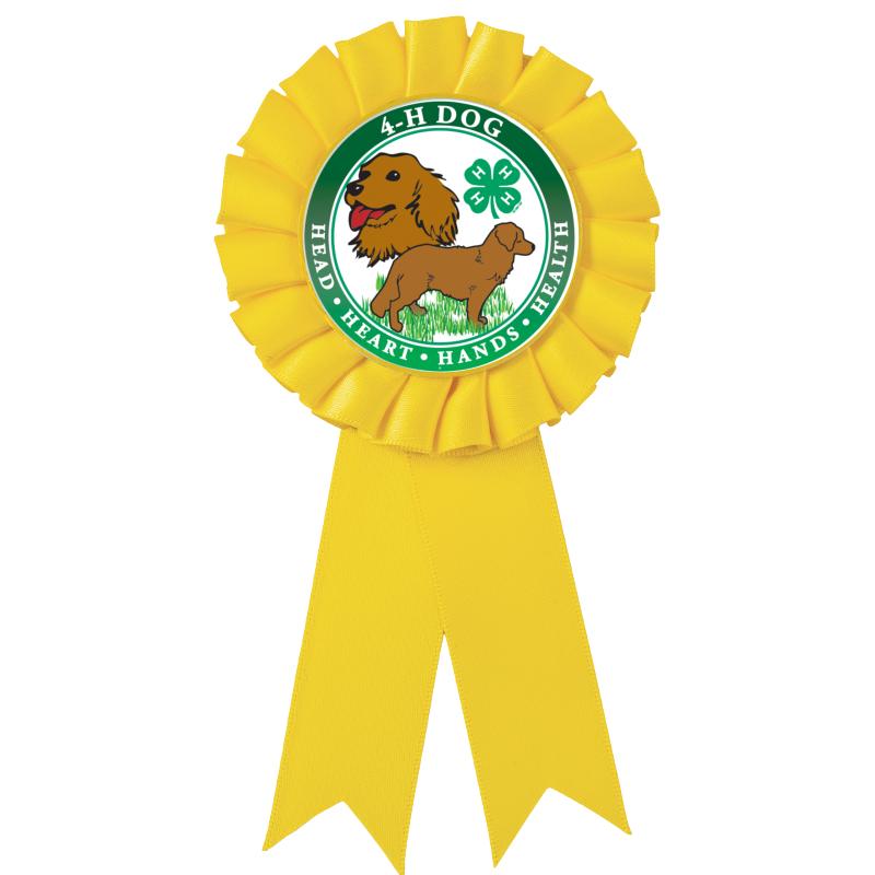 YELLOW MYLAR ROSETTES