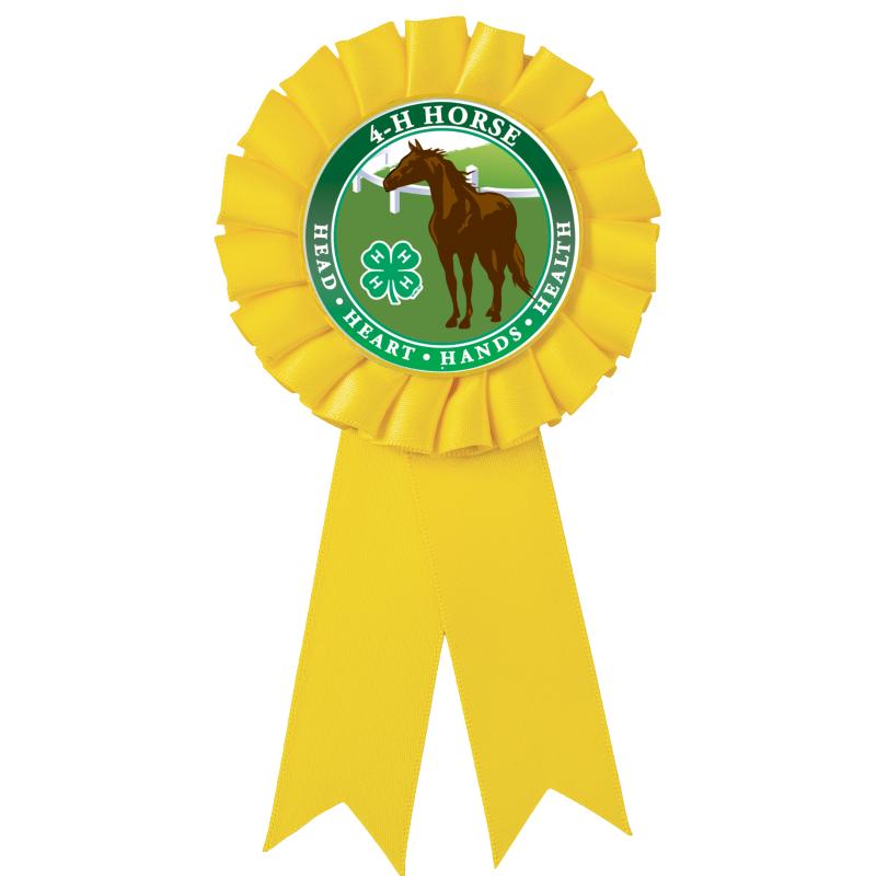 YELLOW MYLAR ROSETTES