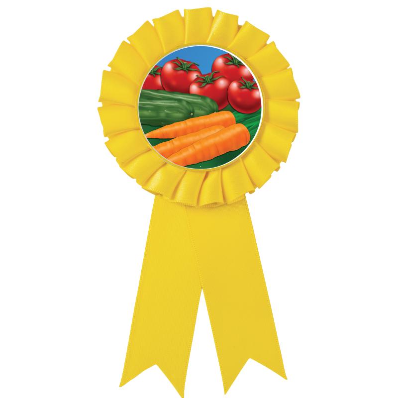 YELLOW MYLAR ROSETTES