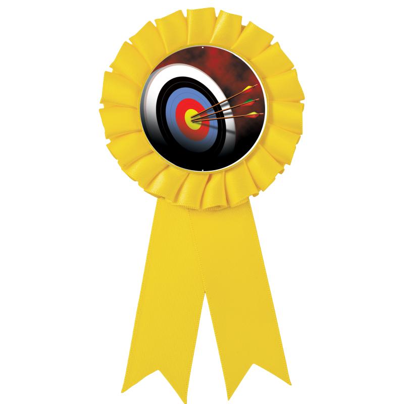 YELLOW MYLAR ROSETTES