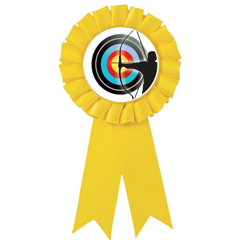 YELLOW MYLAR ROSETTES