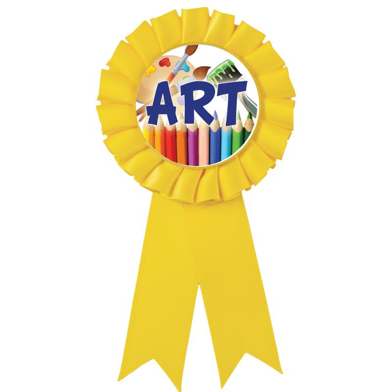 YELLOW MYLAR ROSETTES