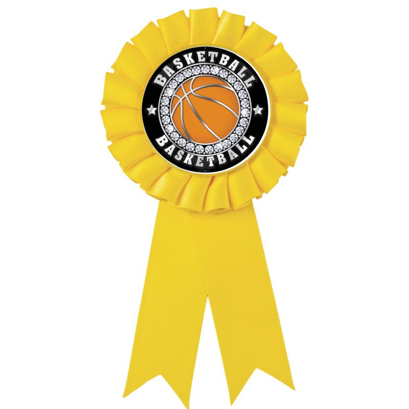 YELLOW MYLAR ROSETTES