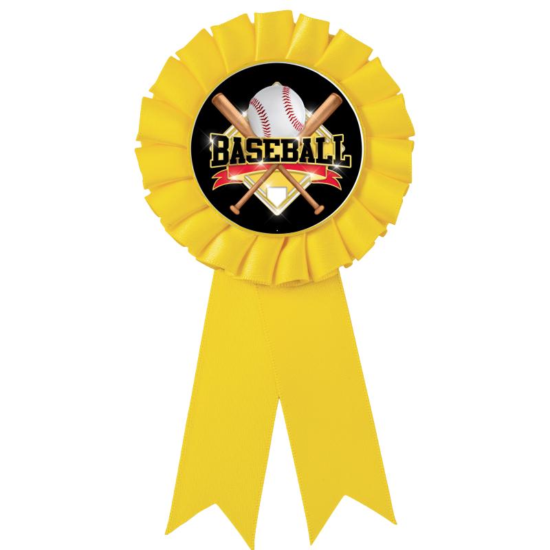 YELLOW MYLAR ROSETTES