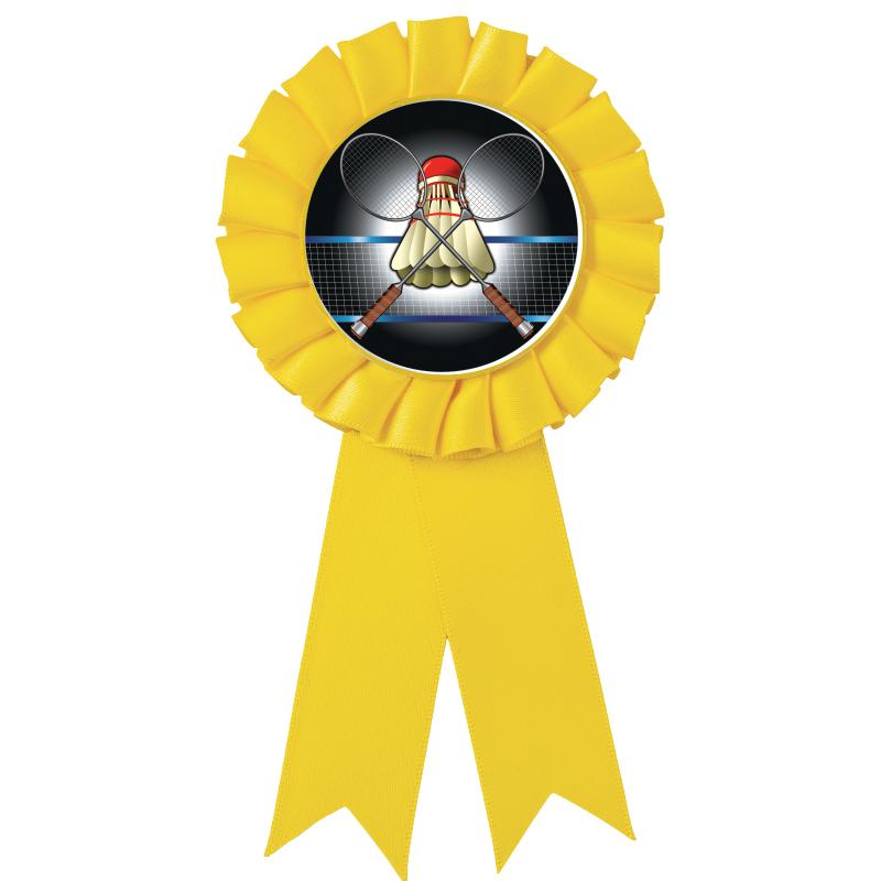 YELLOW MYLAR ROSETTES