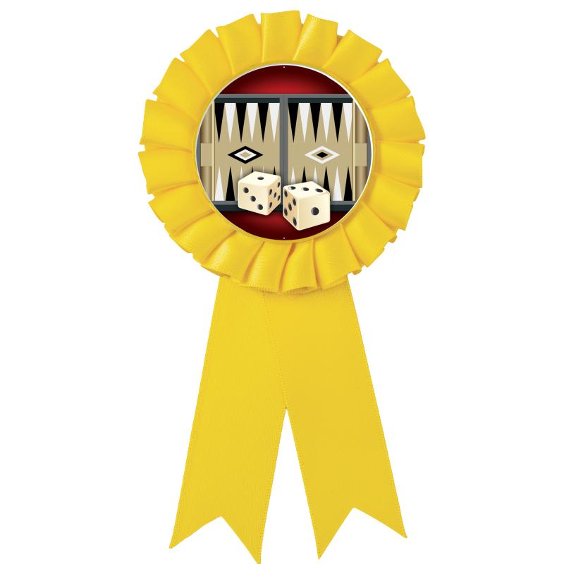 YELLOW MYLAR ROSETTES