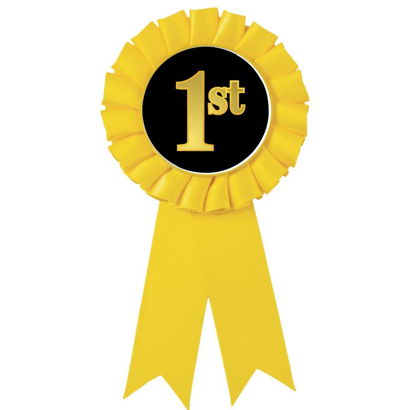 YELLOW MYLAR ROSETTES