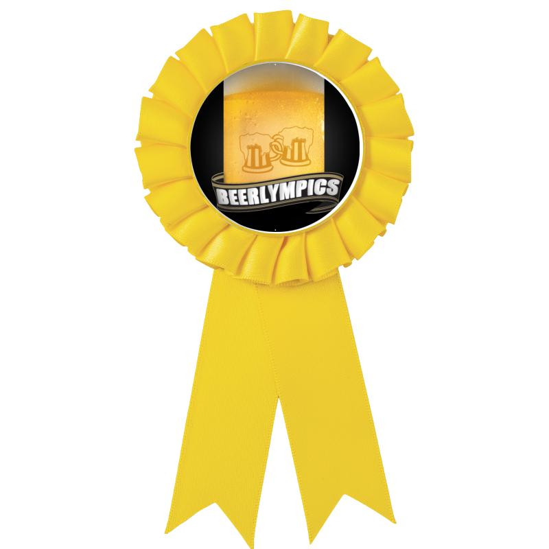 YELLOW MYLAR ROSETTES