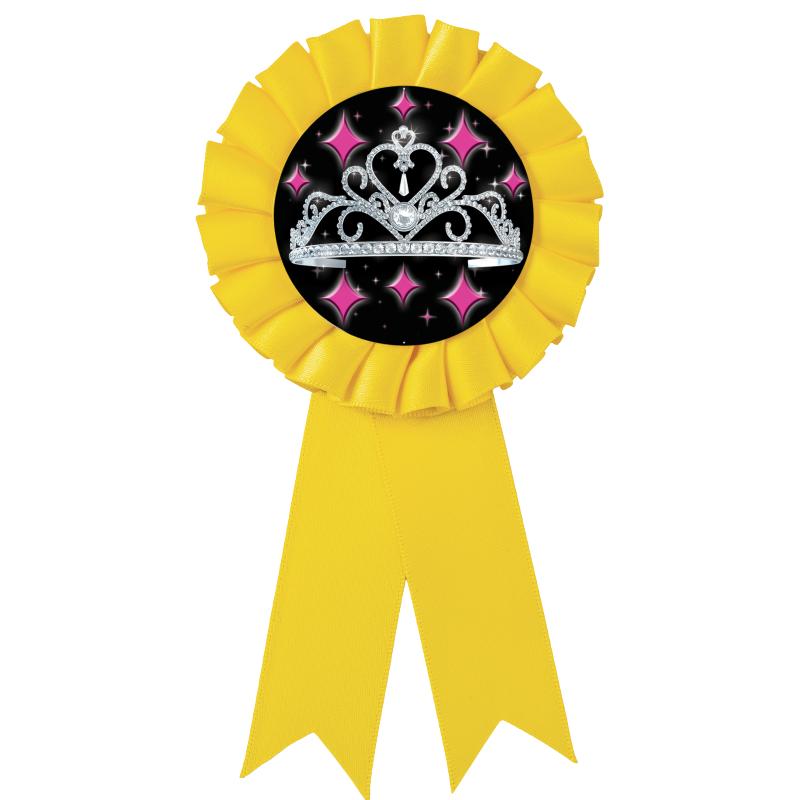 YELLOW MYLAR ROSETTES