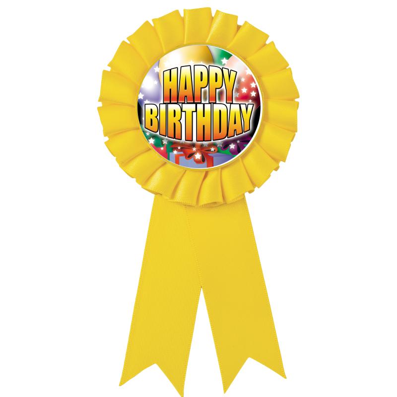 YELLOW MYLAR ROSETTES