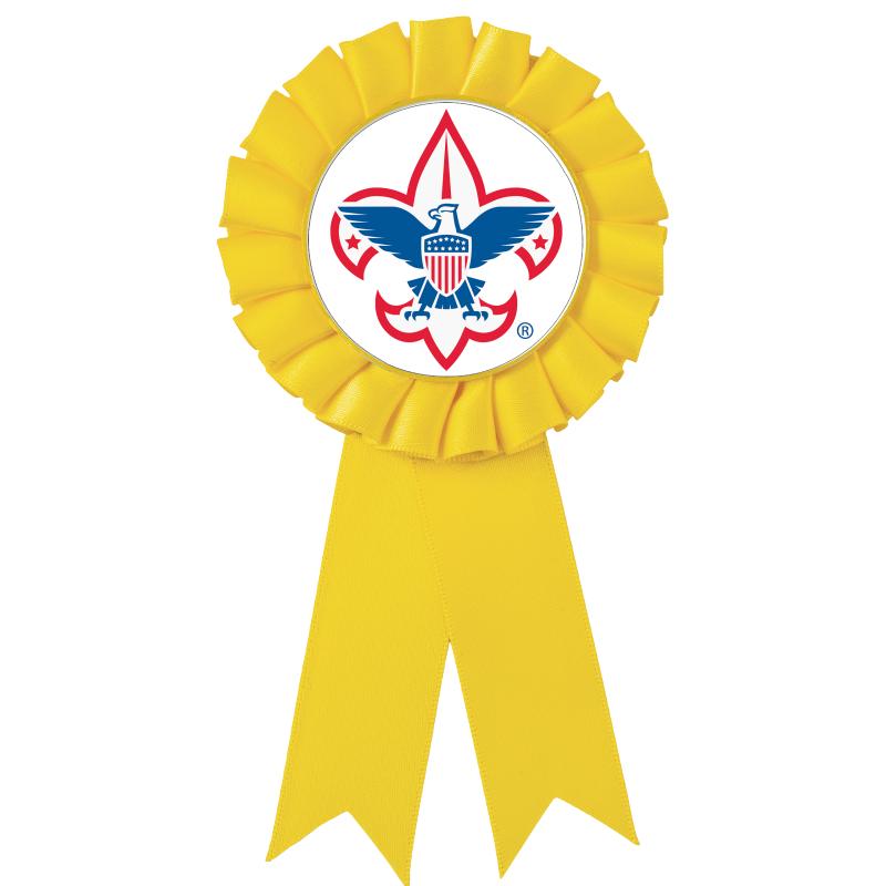 YELLOW MYLAR ROSETTES