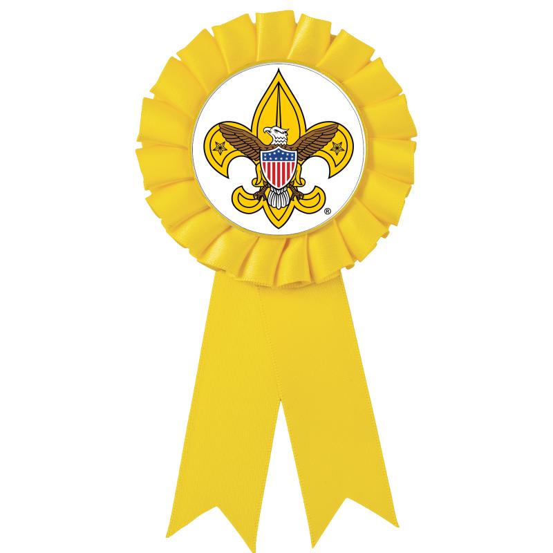 YELLOW MYLAR ROSETTES