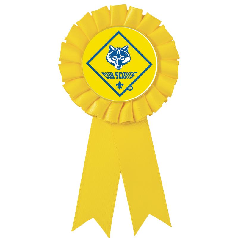 YELLOW MYLAR ROSETTES