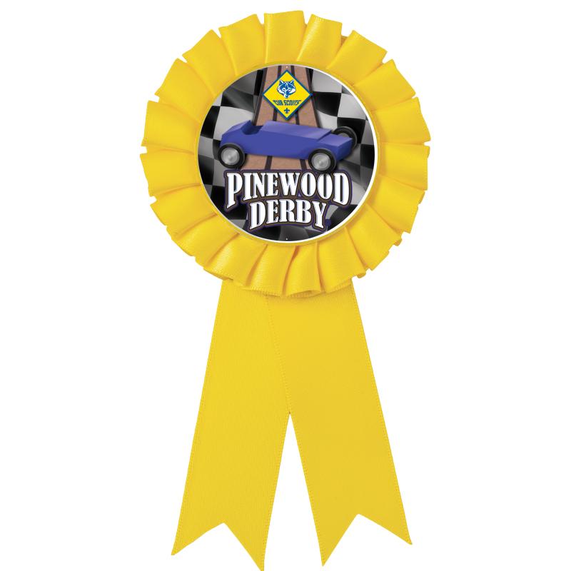 YELLOW MYLAR ROSETTES