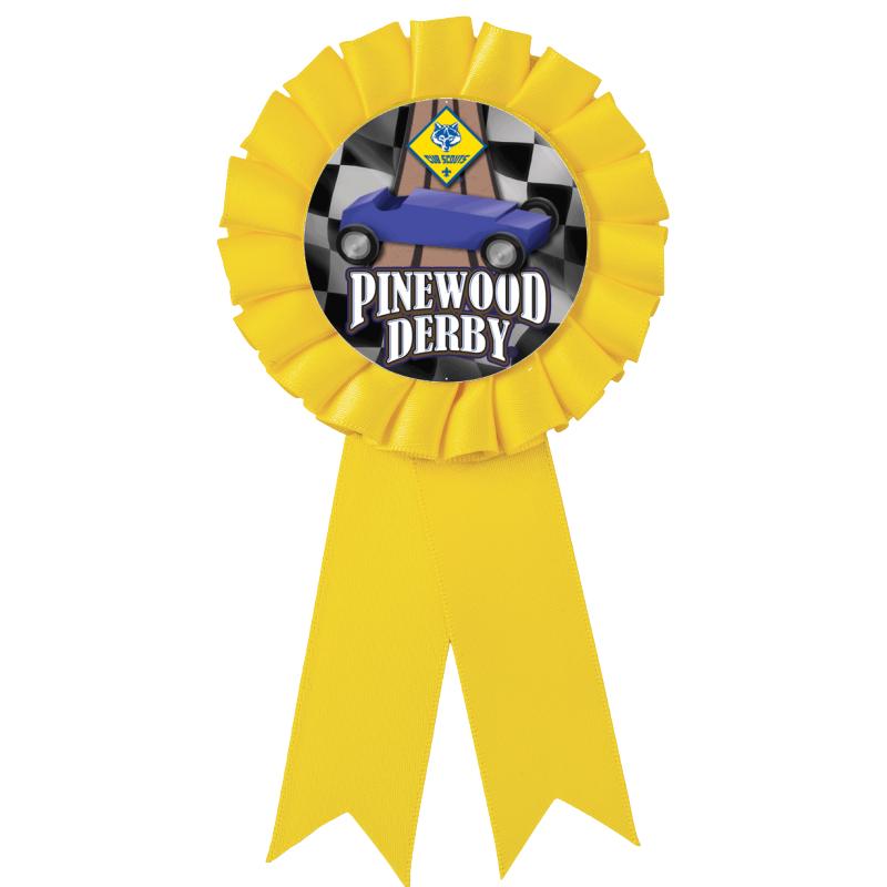 YELLOW MYLAR ROSETTES