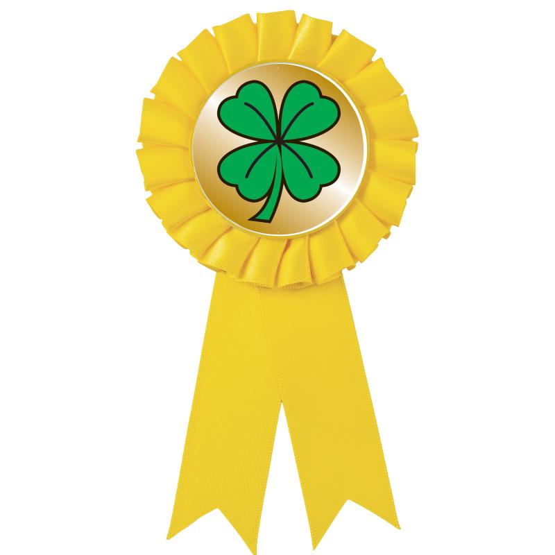 YELLOW MYLAR ROSETTES