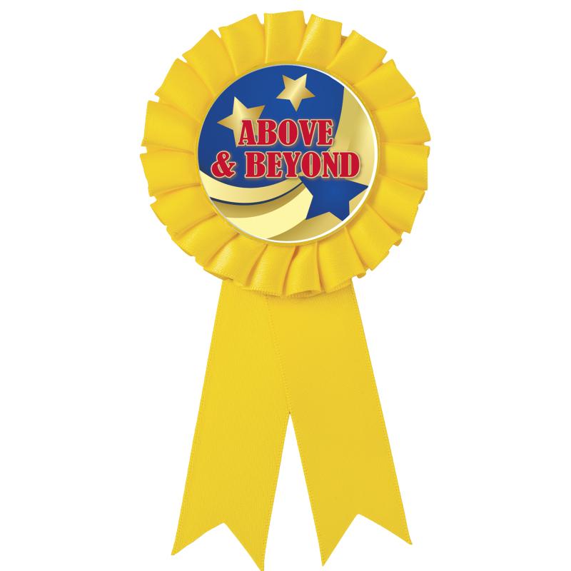 YELLOW MYLAR ROSETTES