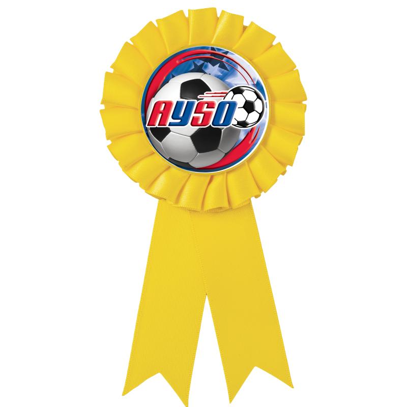 YELLOW MYLAR ROSETTES