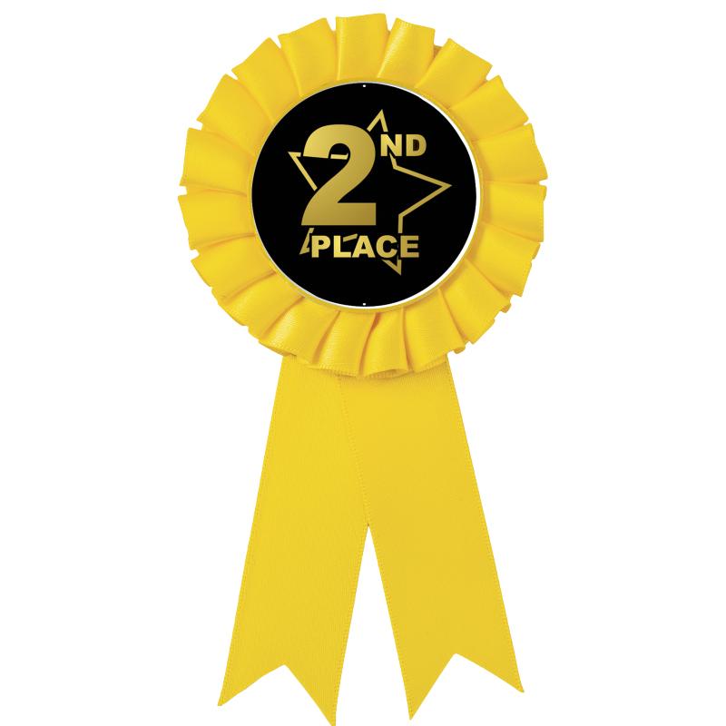 YELLOW MYLAR ROSETTES