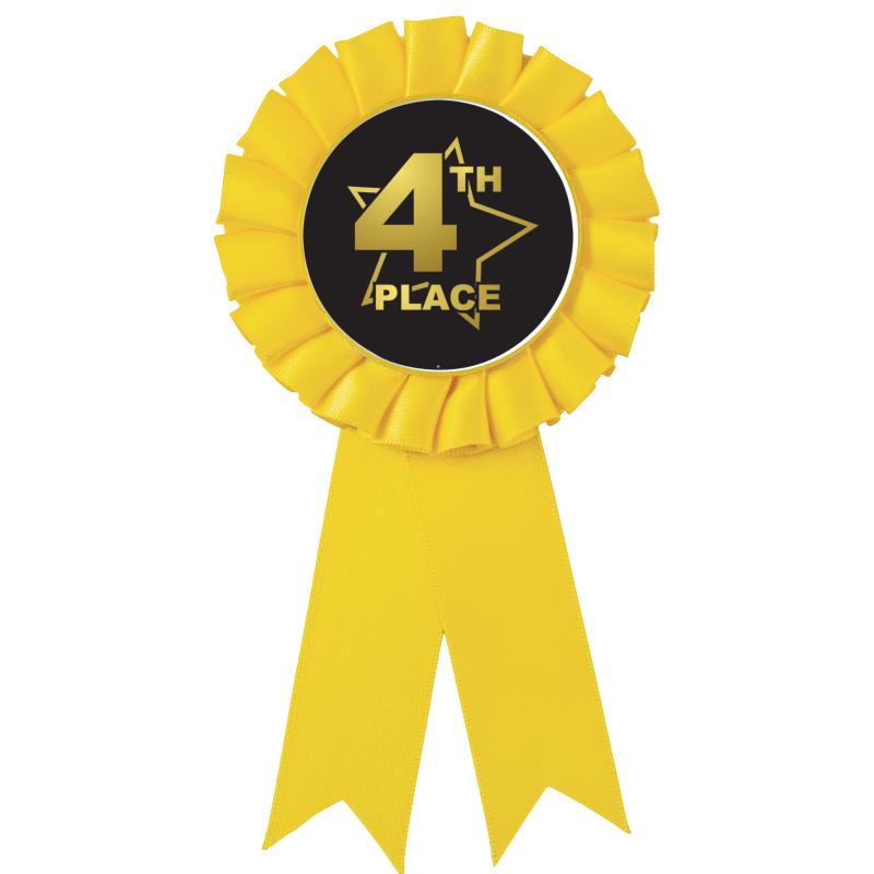 YELLOW MYLAR ROSETTES