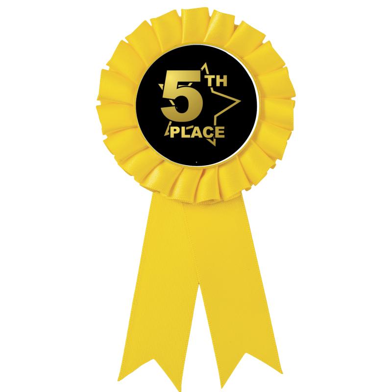 YELLOW MYLAR ROSETTES