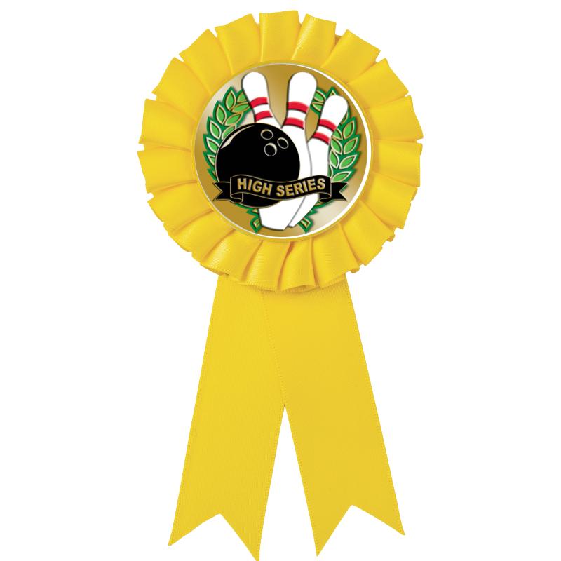 YELLOW MYLAR ROSETTES