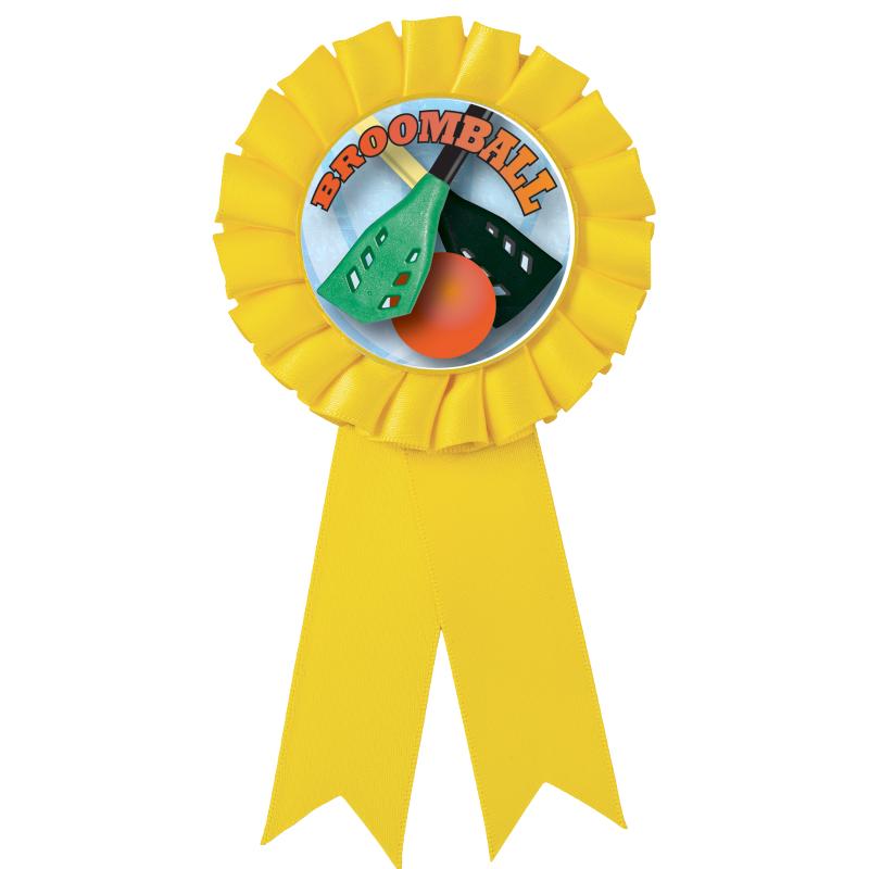 YELLOW MYLAR ROSETTES