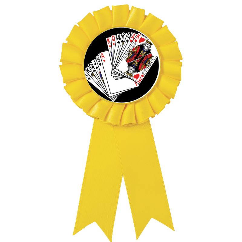 YELLOW MYLAR ROSETTES