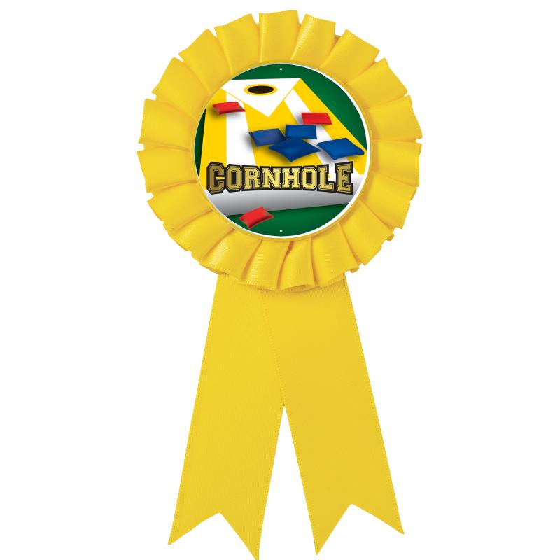 YELLOW MYLAR ROSETTES