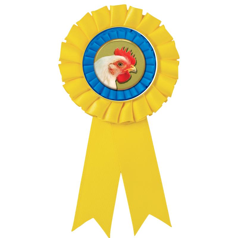 YELLOW MYLAR ROSETTES