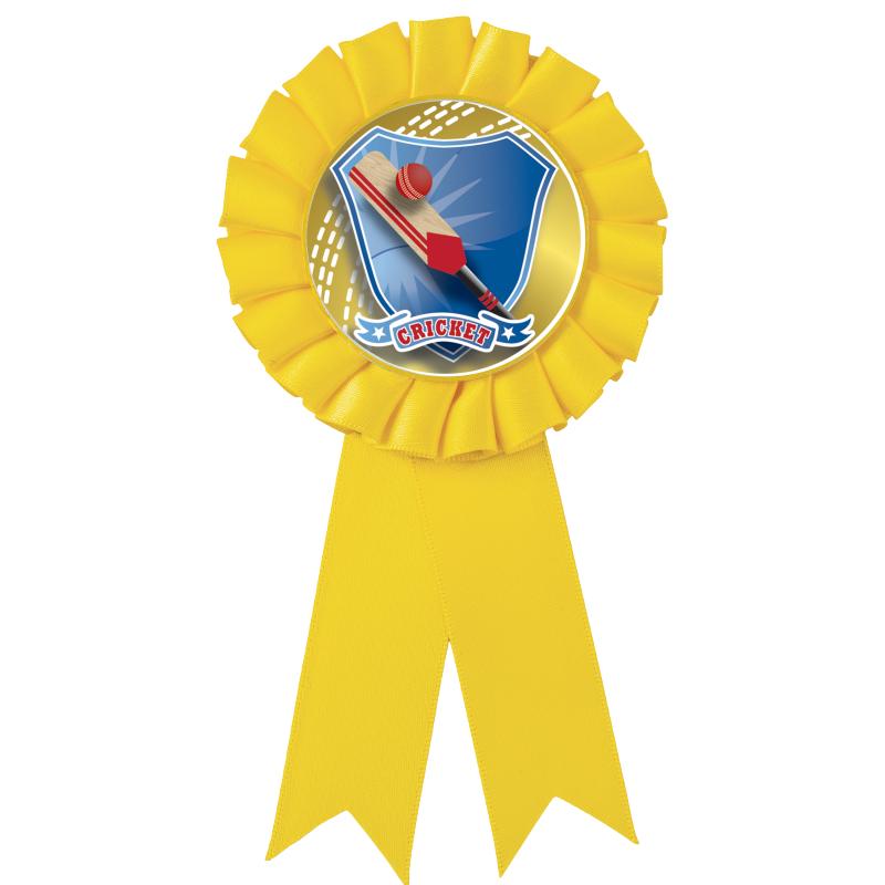 YELLOW MYLAR ROSETTES