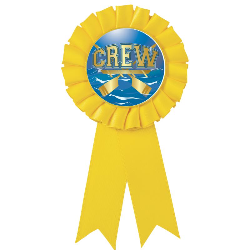 YELLOW MYLAR ROSETTES