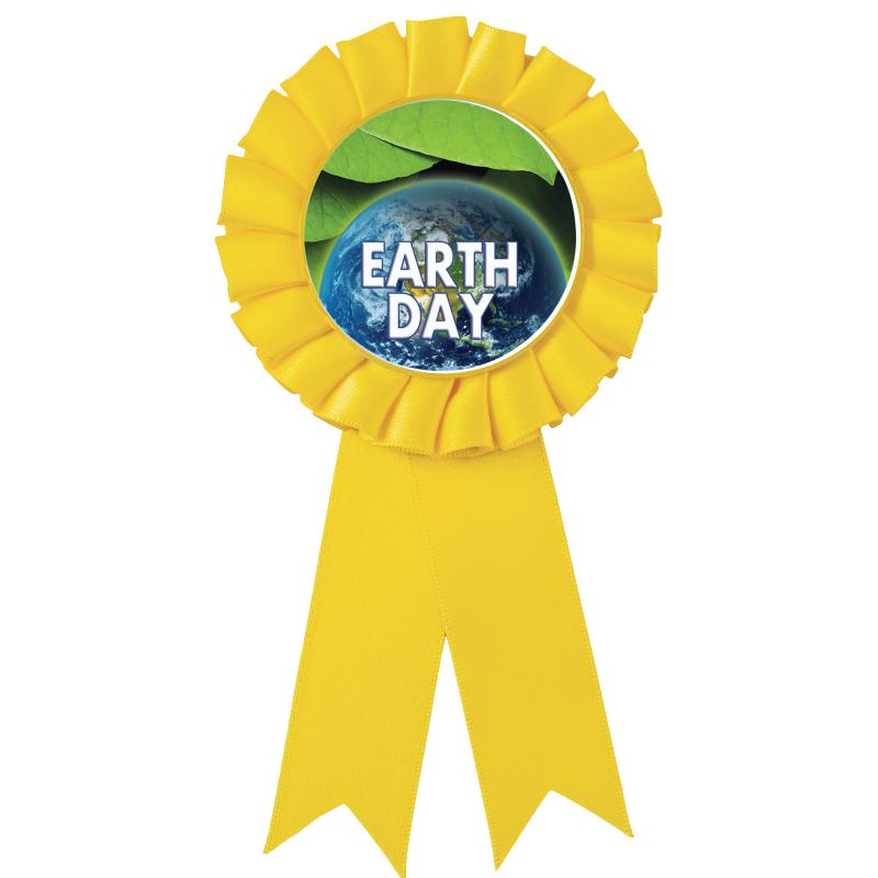 YELLOW MYLAR ROSETTES