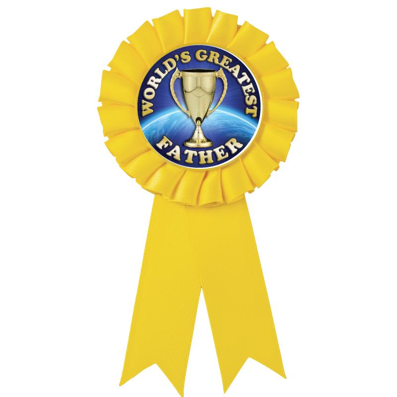 YELLOW MYLAR ROSETTES