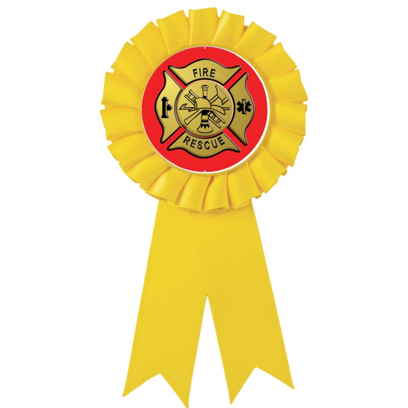 YELLOW MYLAR ROSETTES