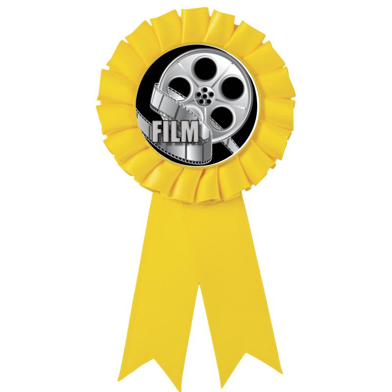 YELLOW MYLAR ROSETTES