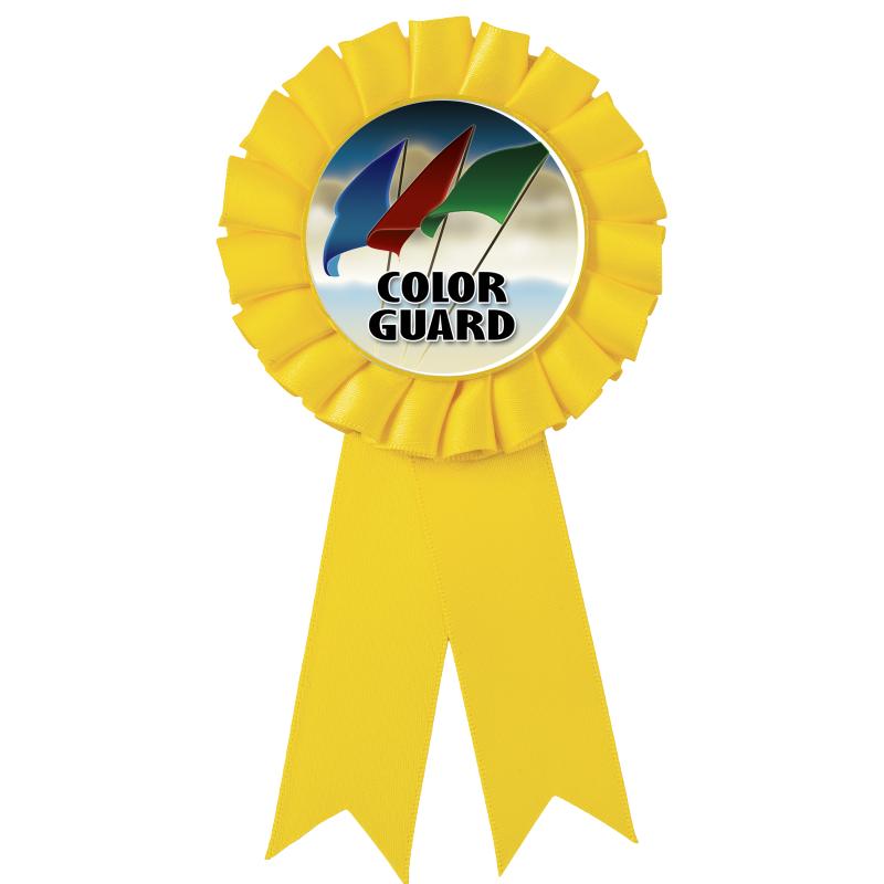 YELLOW MYLAR ROSETTES