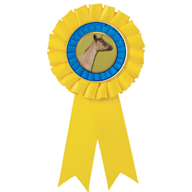 YELLOW MYLAR ROSETTES