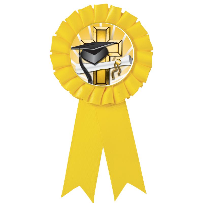 YELLOW MYLAR ROSETTES