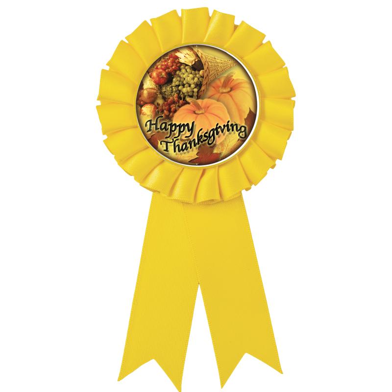 YELLOW MYLAR ROSETTES