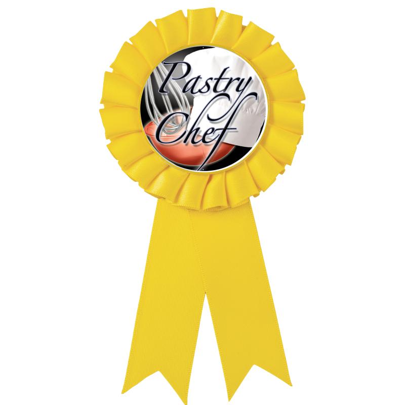 YELLOW MYLAR ROSETTES