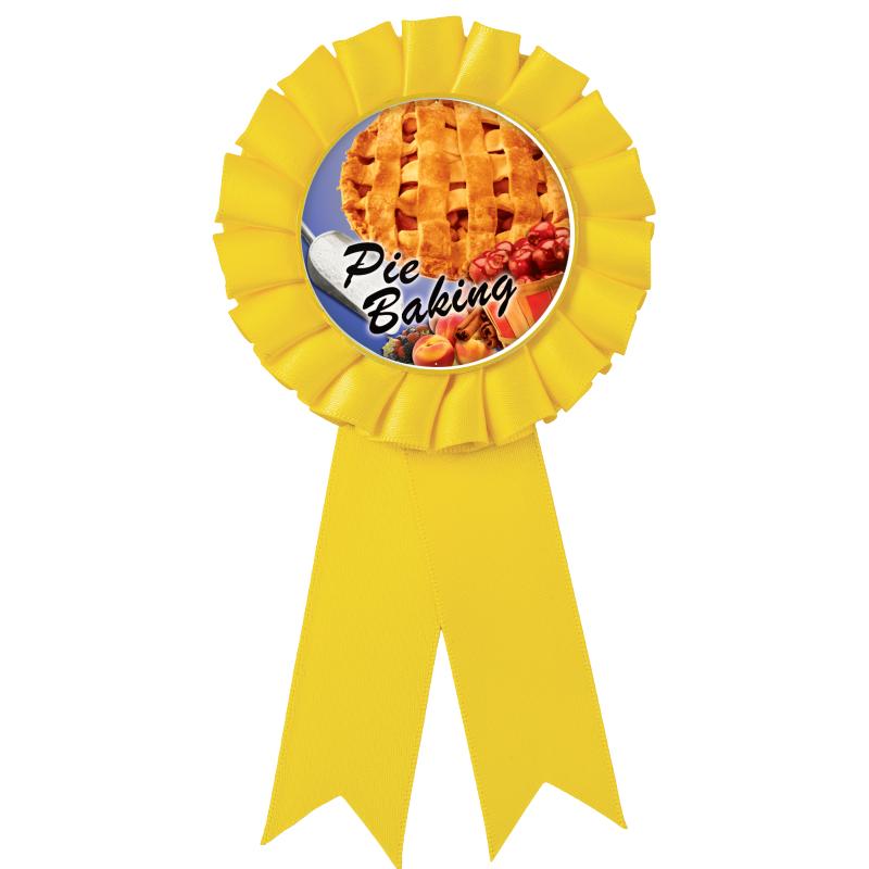 YELLOW MYLAR ROSETTES